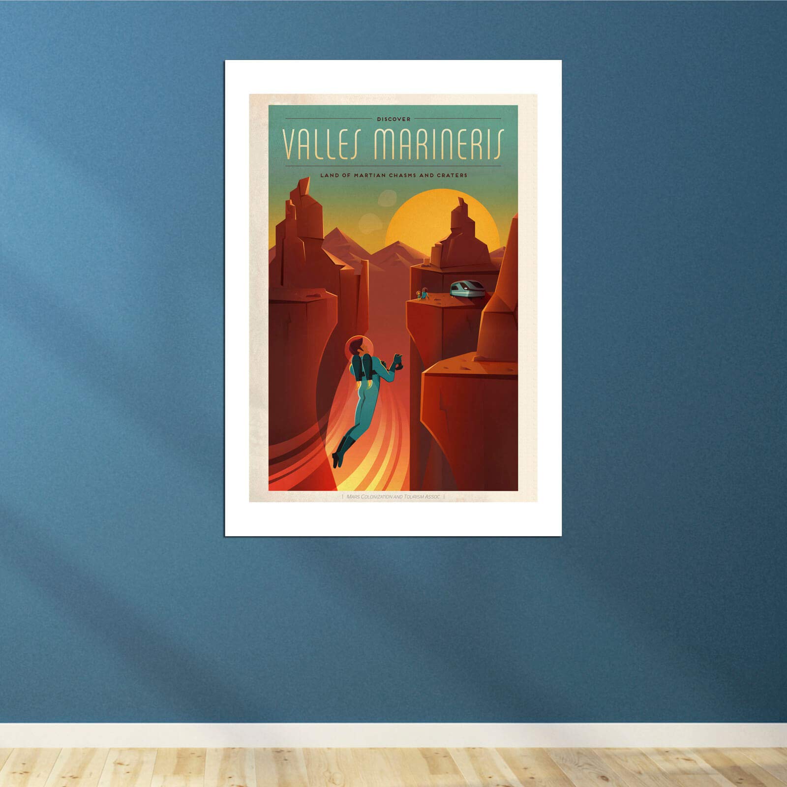 3D model scene of Valles Marineris on Mars illustration | Premium AI