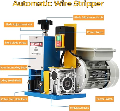 Miniatura 2 de Pelacables automático, pelacables eléctrico de 0.06 a 1 pulgada, pelacables de forma fácil, pelacables de cobre, pelacables de taladro, 180 W,