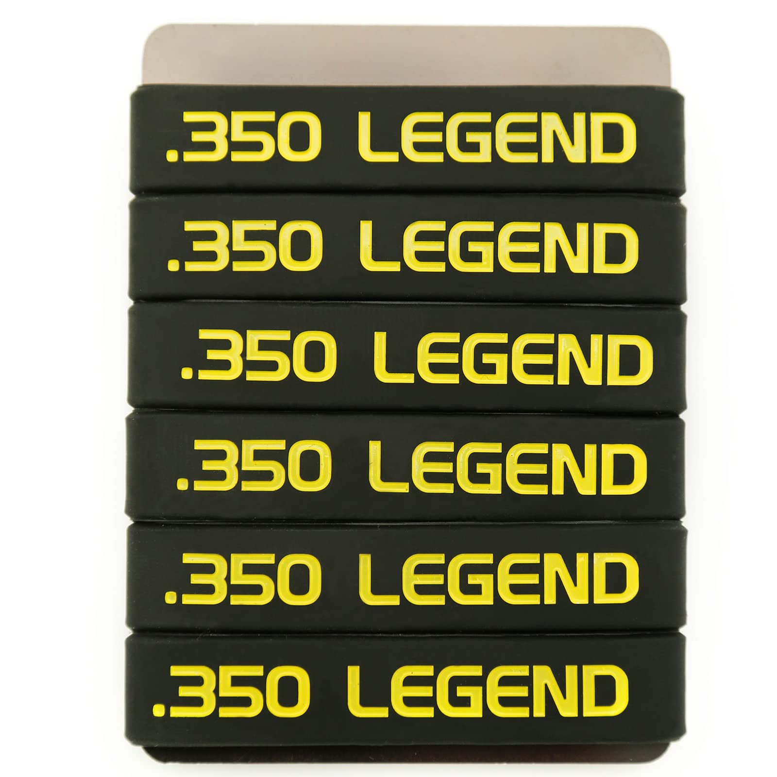Aolamegs .350 Legend Magazine Marking Bands 6 Pack (Black-Yellow)