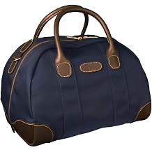 Billingham Overnighter - Navy Canvas/Chocolate Leather