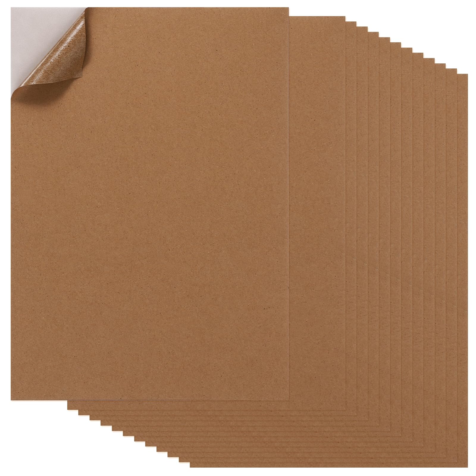 PATIKIL 20Pcs Full Sheet Label Sticker Paper, A4 Shipping Labels Matte Colored Adhesive Printable Sticker Paper for Inkjet Laser Printer Printing, Dark Brown