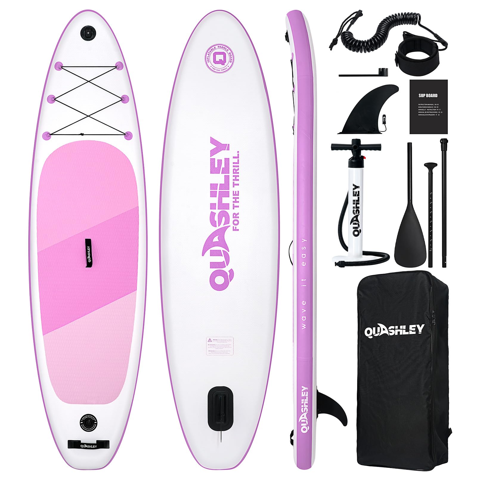 SUP Board, Aufblasbares Stand-Up Paddle Board für alle Könnensstufen, ideal für Einsteiger & Familien, Mit Komplettes Zubehör