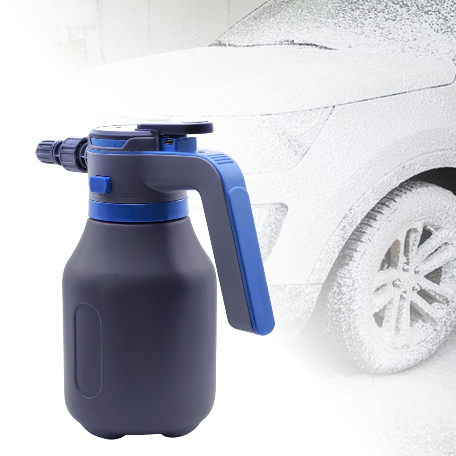 Electric Foam Sprayer Elektrisches Schaumdrucksprühgerät Automobil Reinigungswerkzeug Handgehalten Material für Autopflege Wohnungsputz Garten, Lila