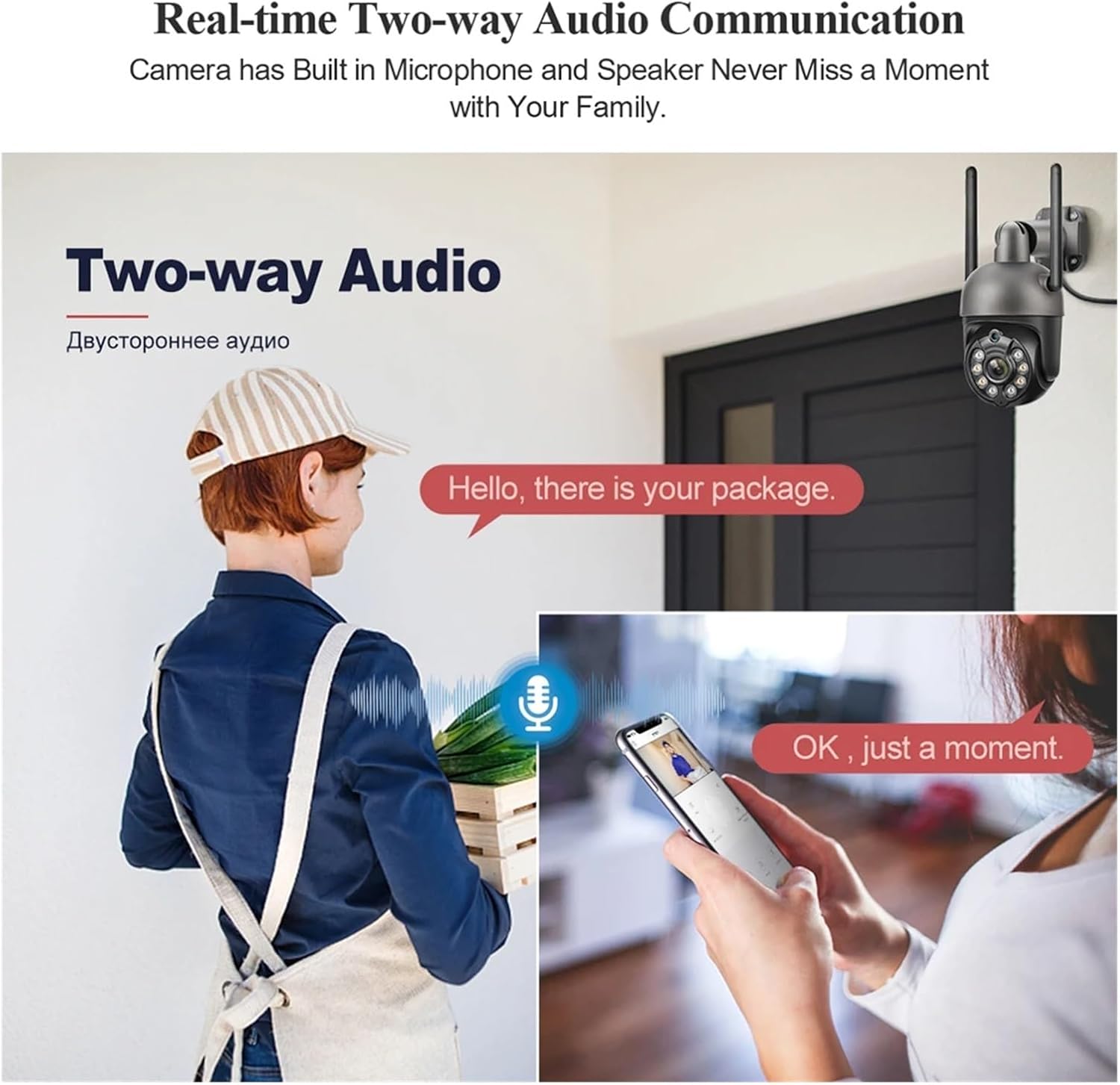 8CH 3MP Wireless Security Camera Kit WiFi PTZ IP Camera Outdoor Auto Tracking Two-Way Audio Full Color Night CCTV Video(1T,8CH NVR 8 Cameras)
