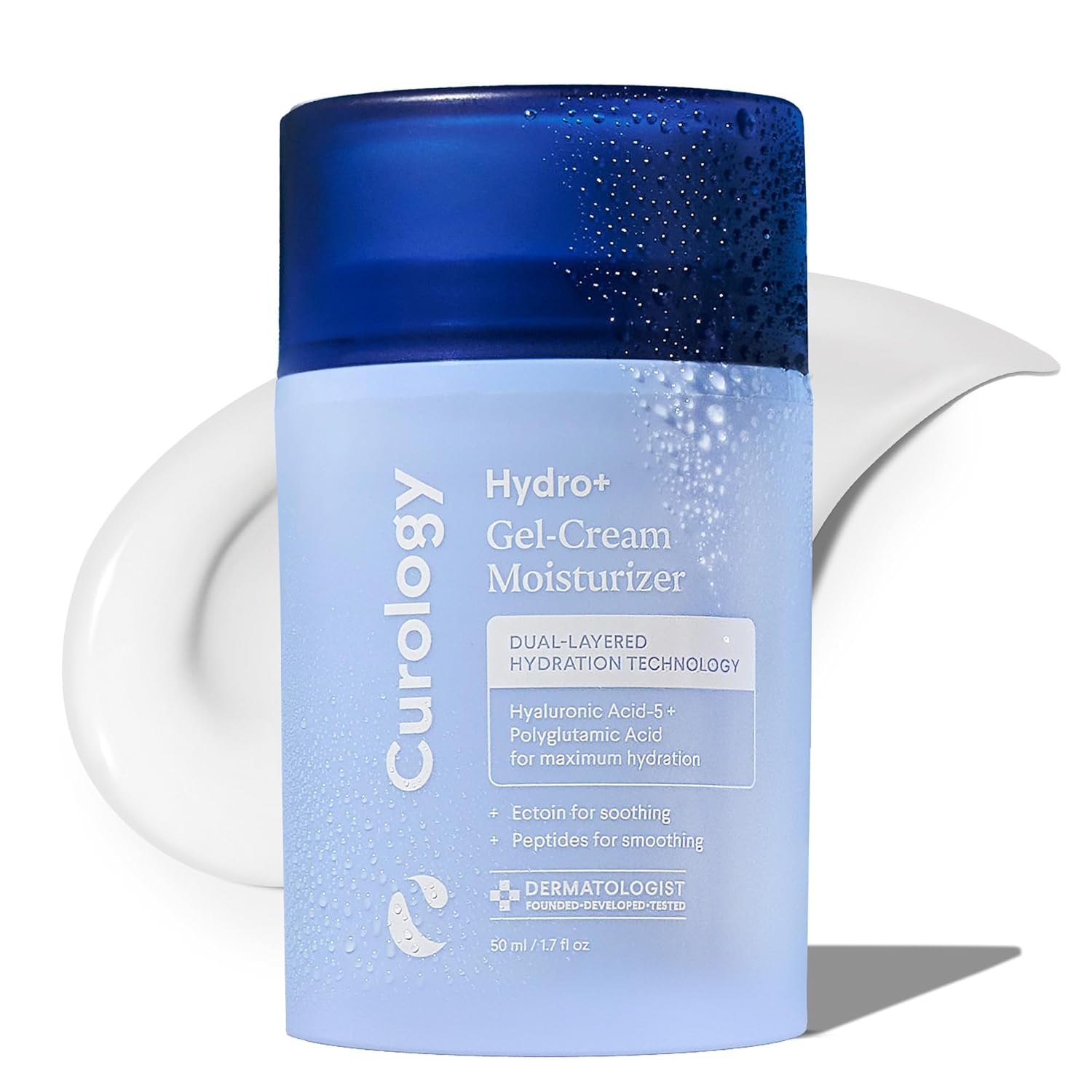 Curology Hydro+ Gel Cream Moisturizer, Lightweight Face Lotion for Sensitive Skin, 1.7 fl oz