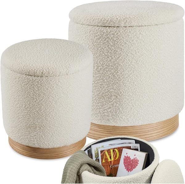 TecTake Cozy Stackable Stool Set