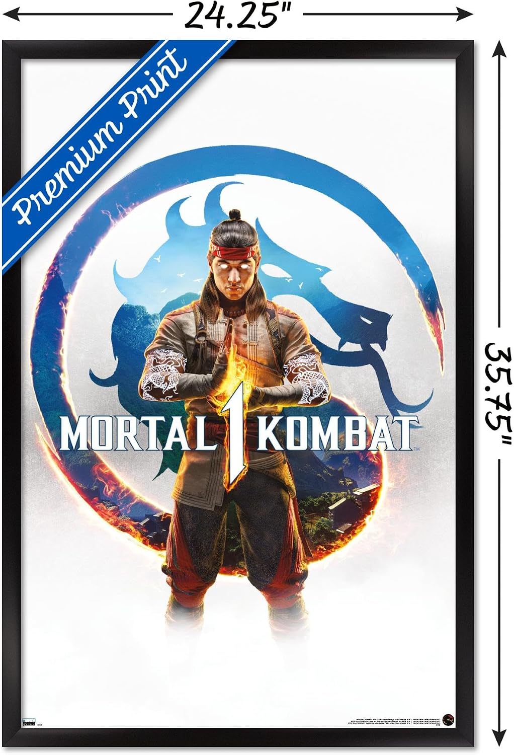 Mortal Kombat 1 - Key Art Wall Poster, 34L" x 22.4W", Black Framed Version
