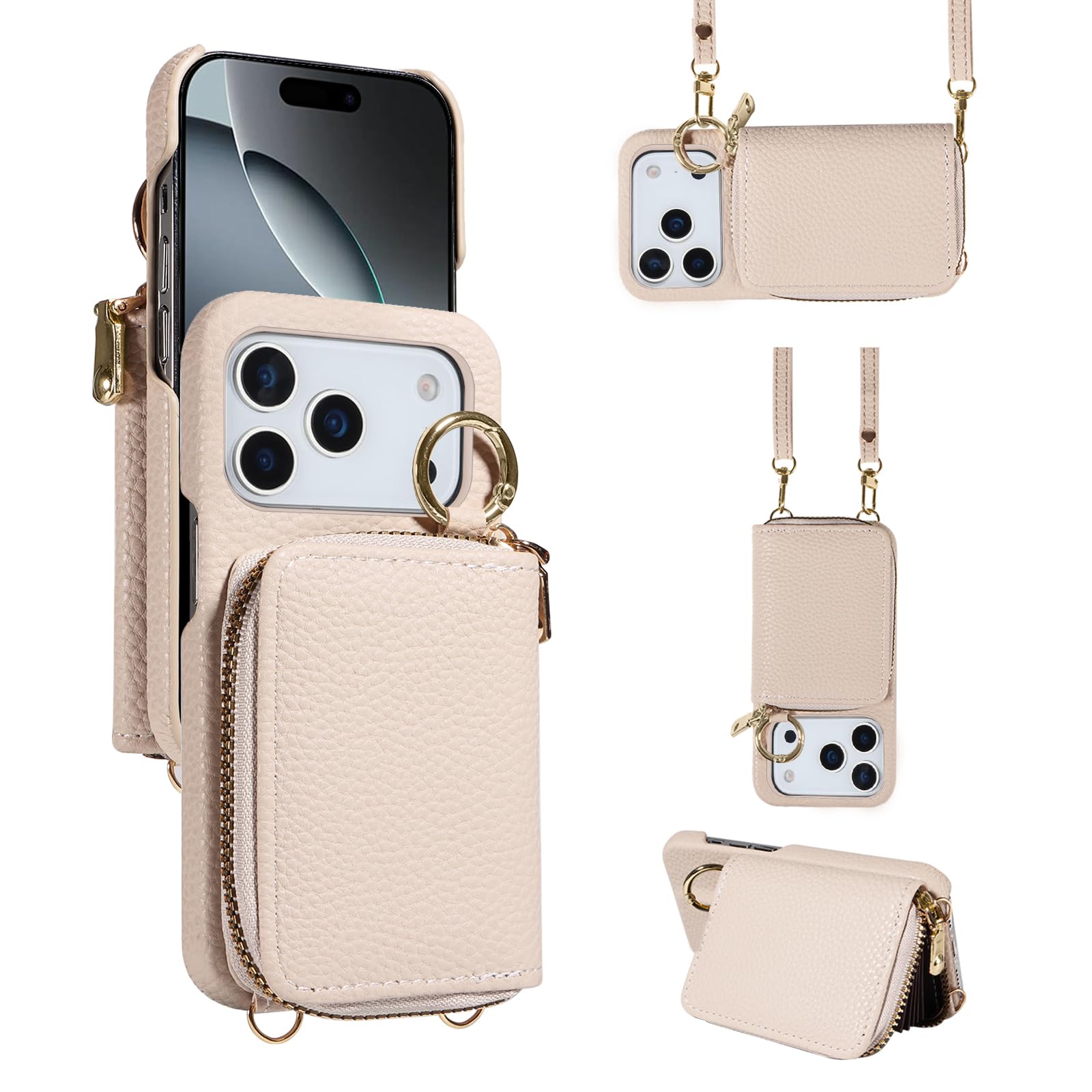 iPhone17pro ケース Furiet Zipper Flip Wallet Case for iPhone 17 Pro Max 6.9 inch