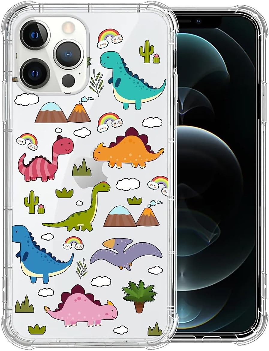 Compatible with iPhone 11 Pro Case,Soft TPU Transparent Shockproof Protective Cover Clear Case for iPhone 11 Pro,Cute Dinosaur