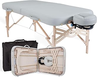 Premium Portable Massage Table Package SPIRIT - Spa-Level Comfort, Deluxe Cushioning incl. Flex-Rest Face Cradle & Strata Face Pillow, Carry Case (30/32” x 73”) - Made in USA