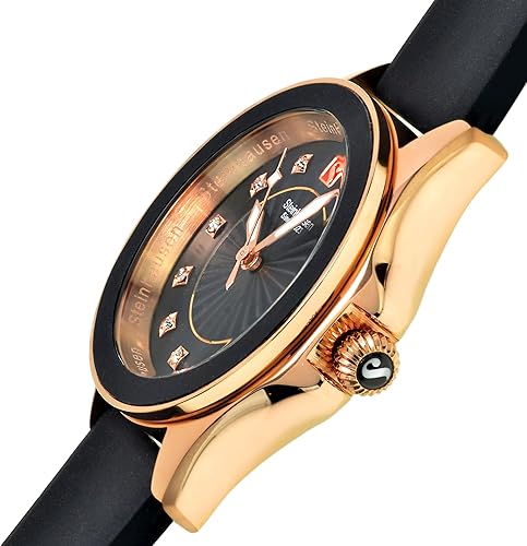 Miniatura 2 de Steinhausen Arbon Collection - Reloj para mujer con banda intercambiable de silicona de acero inoxidable