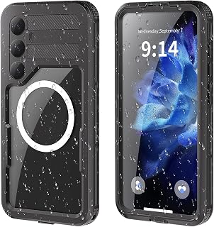 NINKI Für Samsung Galaxy S25 wasserdichte Hülle mit Bildschirmschutz, IP68 Unterwasser Heavy Duty Rugged S25 Case für S25 hülle Handyhülle wasserdichte Cover für Galaxy S25 Schutzhülle Schwarz