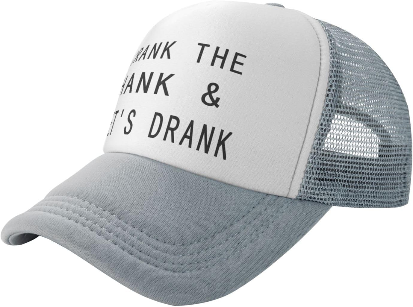 Crank The Hank & Let's Drank Funny Trucker Hat - Adult Humor Gag Gift Adjustable Snapback Cap for Men Women