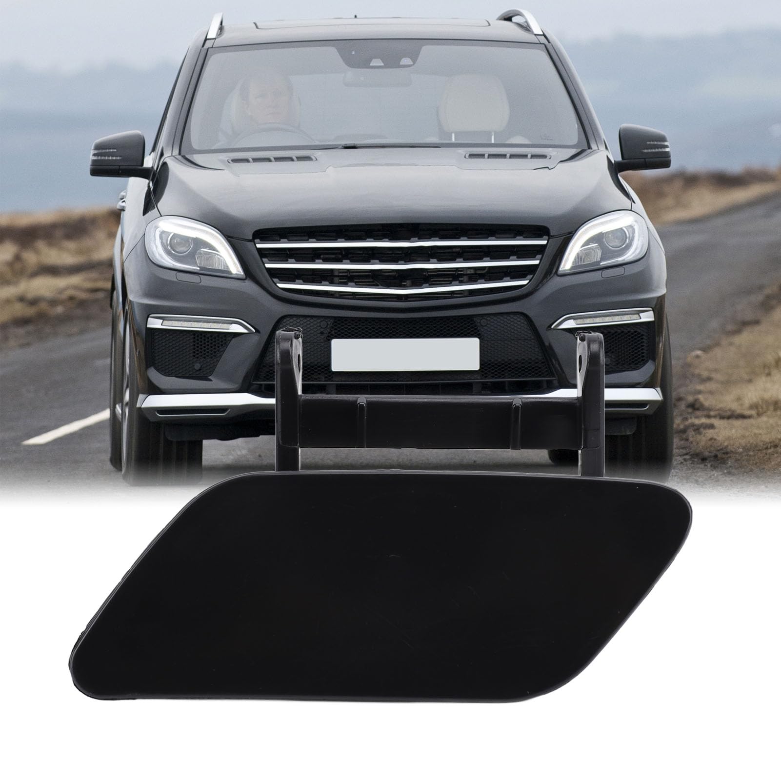 Yctze ML Classe W166 Tappo Lavafari Resistente agli Urti Nero Copri Ugello Lavafari per ML63 dal 2012 al 2015 (Sinistra (1668600108))