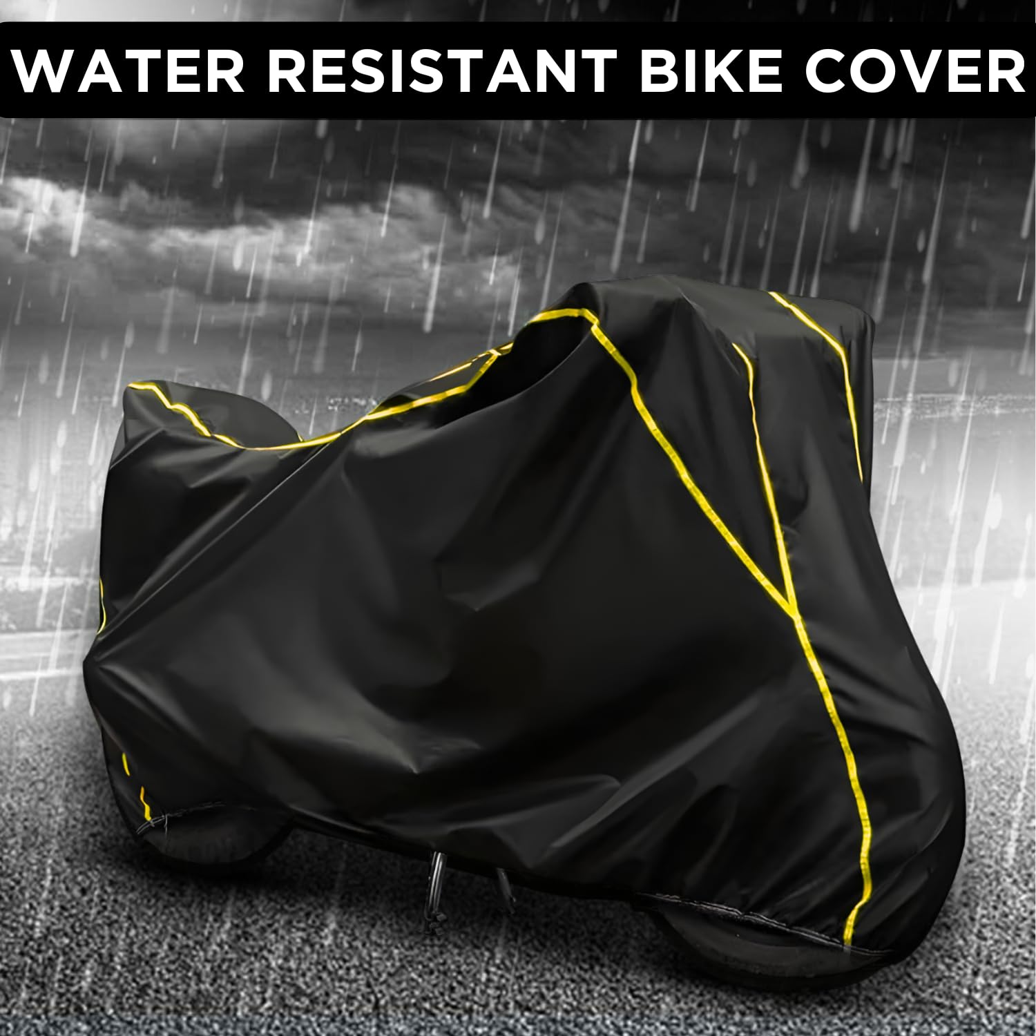 FAVY Waterproof Bike Cover Compatible with Hero Xtreme 125R | Dust Proof & UV Protection Bike Body Cover | Wind Proof Elastic Bottom Motorcycle Cover 3
