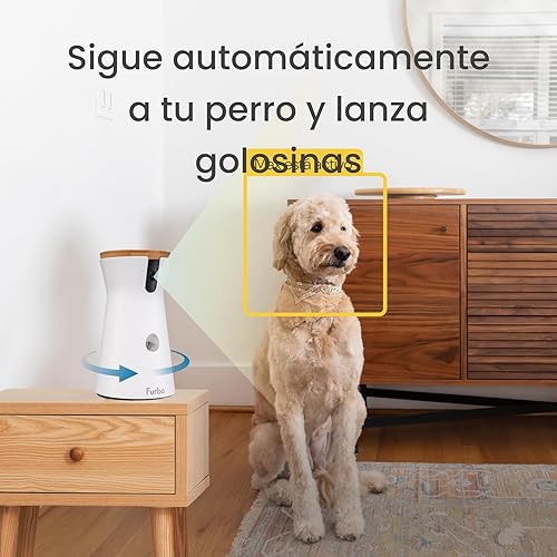 Furbo 360° Dog Camera: Pet Security Cam w/Barking — top-down angle highlighting key features