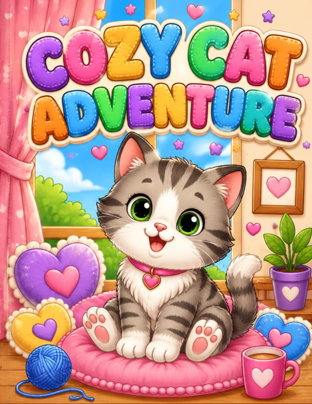 Cozy Cat Coloring Book