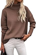 Zeagoo Women's turtleneck jumper winter warm chic pullovers long knitted jumper casual autumn tops
