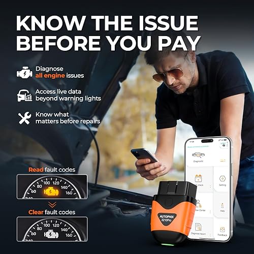 Miniatura 3 de AUTOPHIX 3210 Pro OBD2 Scanner Bluetooth - Check All Engine Fault Codes for All 1996+ Vehicles - Easy DIY Car Scanner with Battery & Performance
