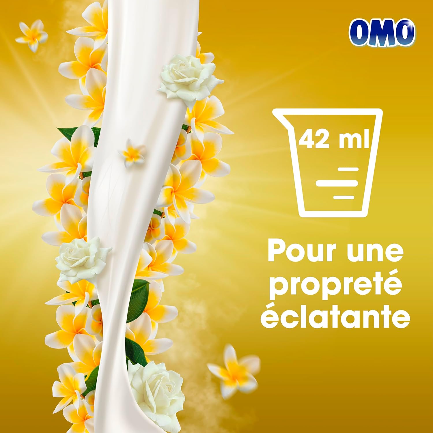 OMO - Lessive liquide Oui pour Tahiti - 210 lavages - Monoi - propreté éclatante & parfum longue durée aux essences naturelles (lot de 5x42) — vue 6