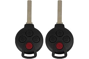 uxcell Smart Keys for Cars: Replaces Keyless Remotes for Smart Fortwo 2008-2015 (2-Pack)