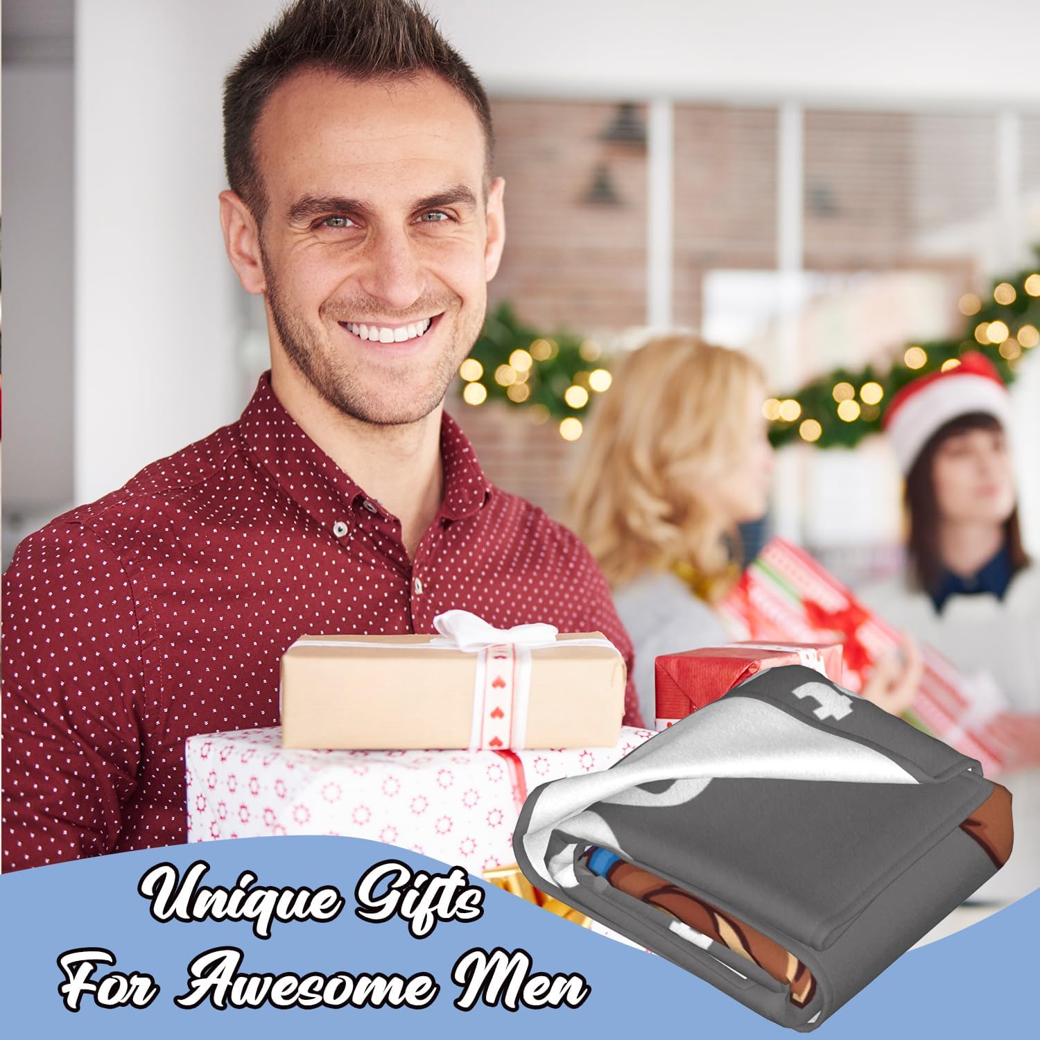 Im Not Sleeping I'm Just Resting My Eyes Blanket, Funny Birthday Gifts for Men, Father's Day Christmas Retirement Gifts for Papa Grandpa Uncle Husband Brother, 60" X 50" Soft Flannel Throws Blanket - Image 2