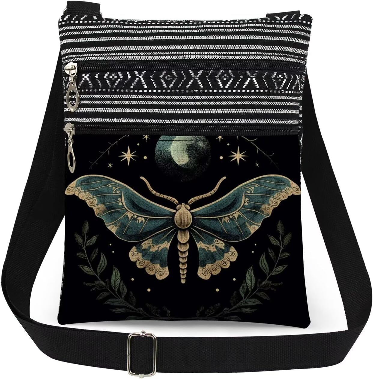 Night Sky Moth Crossbody Bag Moon Moth Purse