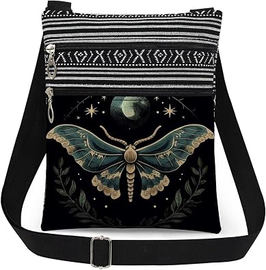 Night Sky Moth Crossbody Bag Moon Moth Purse