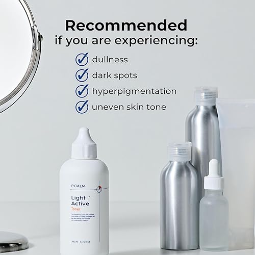 Miniatura 3 de PCALM Tóner de piel facial activo ligero para manchas oscuras flacidez hiperpigmentación cuidado del sebo exfoliante regeneración de piel muerta