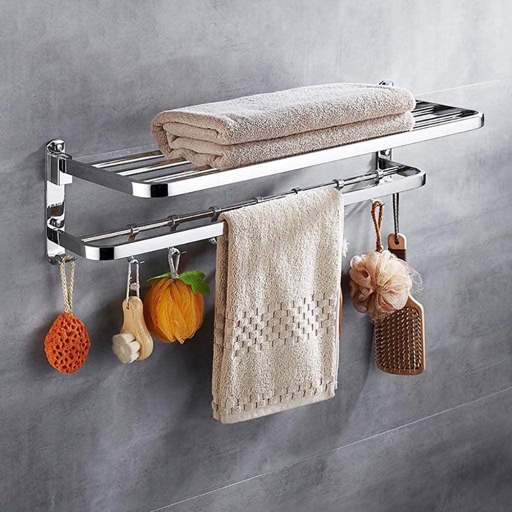 Amazon｜Zxyan タオル掛け 風呂 浴室の棚ステンレス化粧品タオル棚