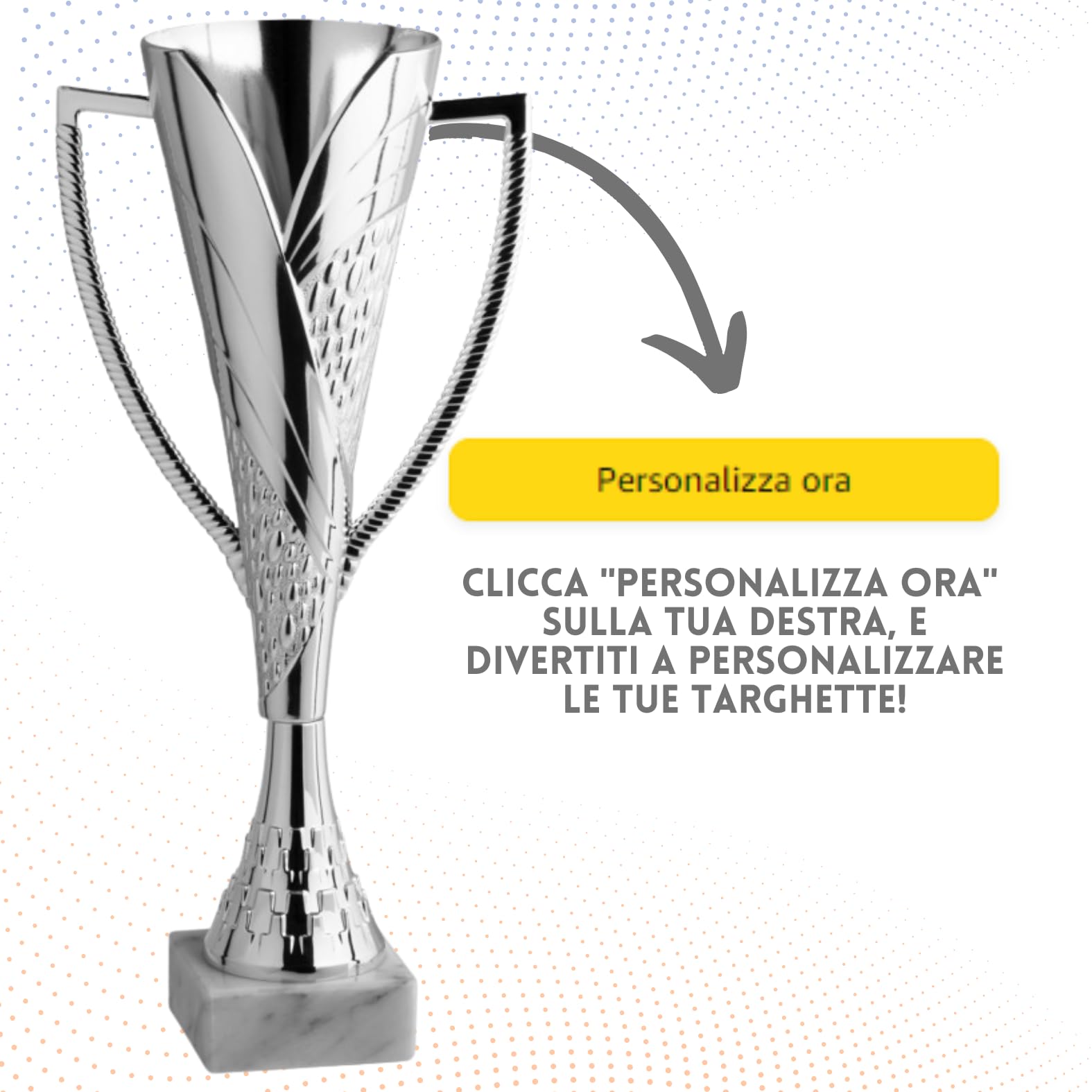 Trofeo Personalizzabile 36, 35, 34 cm Singolo o Tris per Tutti Gli Sport, Calcio, Calcettto, Tennis, Basket, Padel, Fantacalcio, Concorsi, Premiazioni cod. 12.281