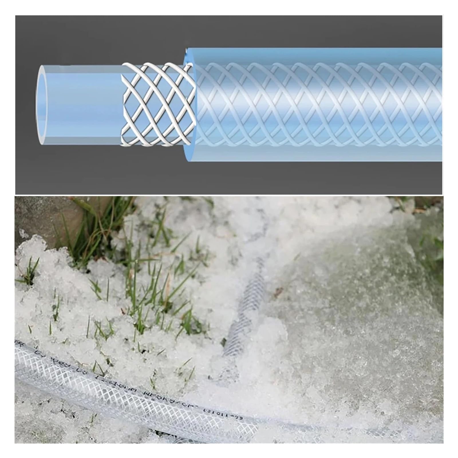 Generico Forniture per Il Giardino Lunghezza 10/20 m Diametro Interno 8 mm Tubo reticolato Giardino Prato Irrigazione a Goccia Tubo Flessibile in Fibra di PVC Tubo di drenaggio Tubo da giar