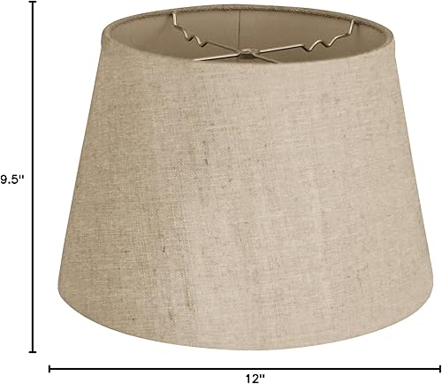 Miniatura 5 de Royal Designs, Inc. HB-609-14LNBG Empire - Pantalla para lámpara (9 x 14 x 10,5 pulgadas), color beige lino