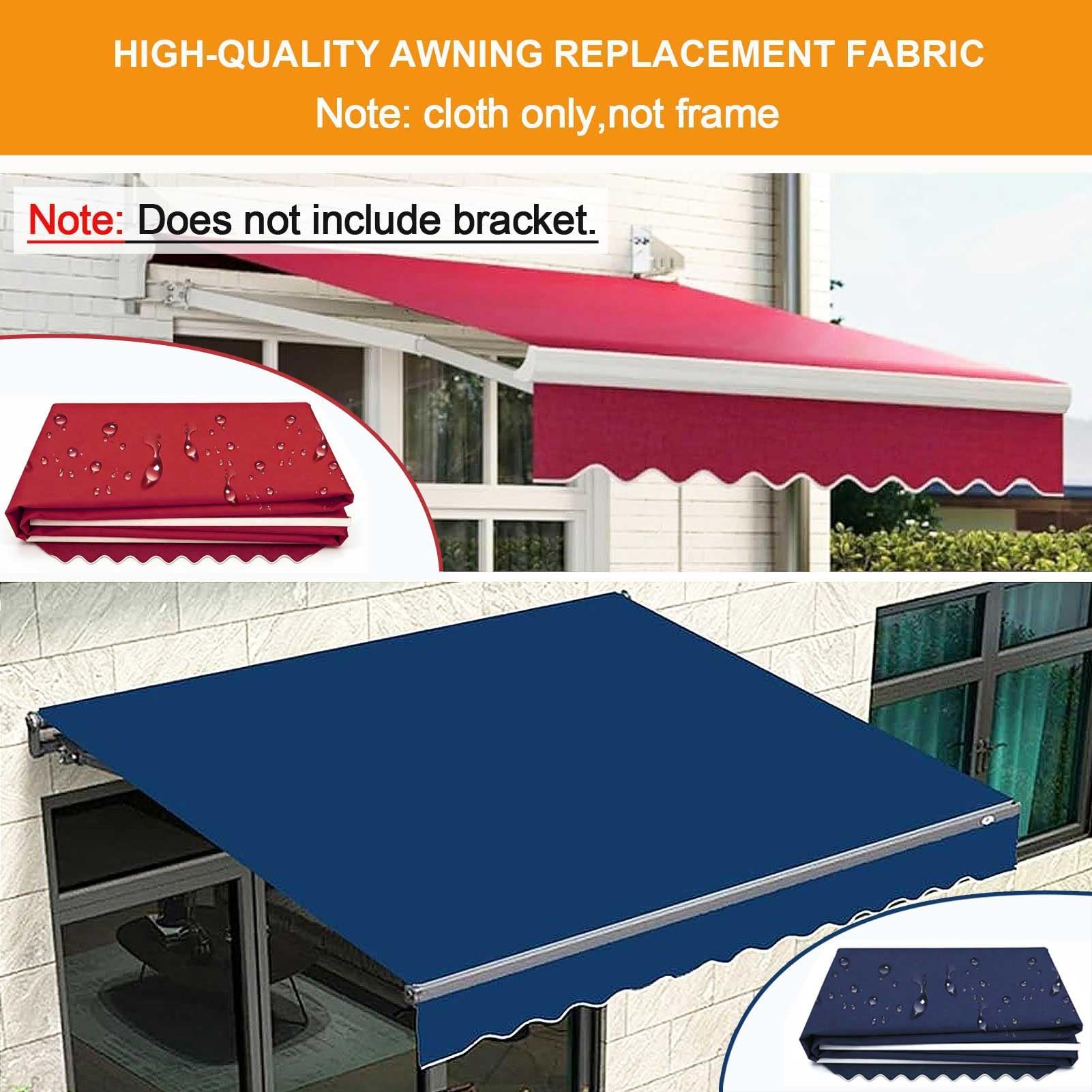 Toldo Retráctil Recambio de Tela 200 240 300 350 400cm Cubierta del Toldo de La Sombra del Sol, Lona Recambio Jardín Patio Terraza Balcón,Yello str,250x150cm/2.5x1.5m