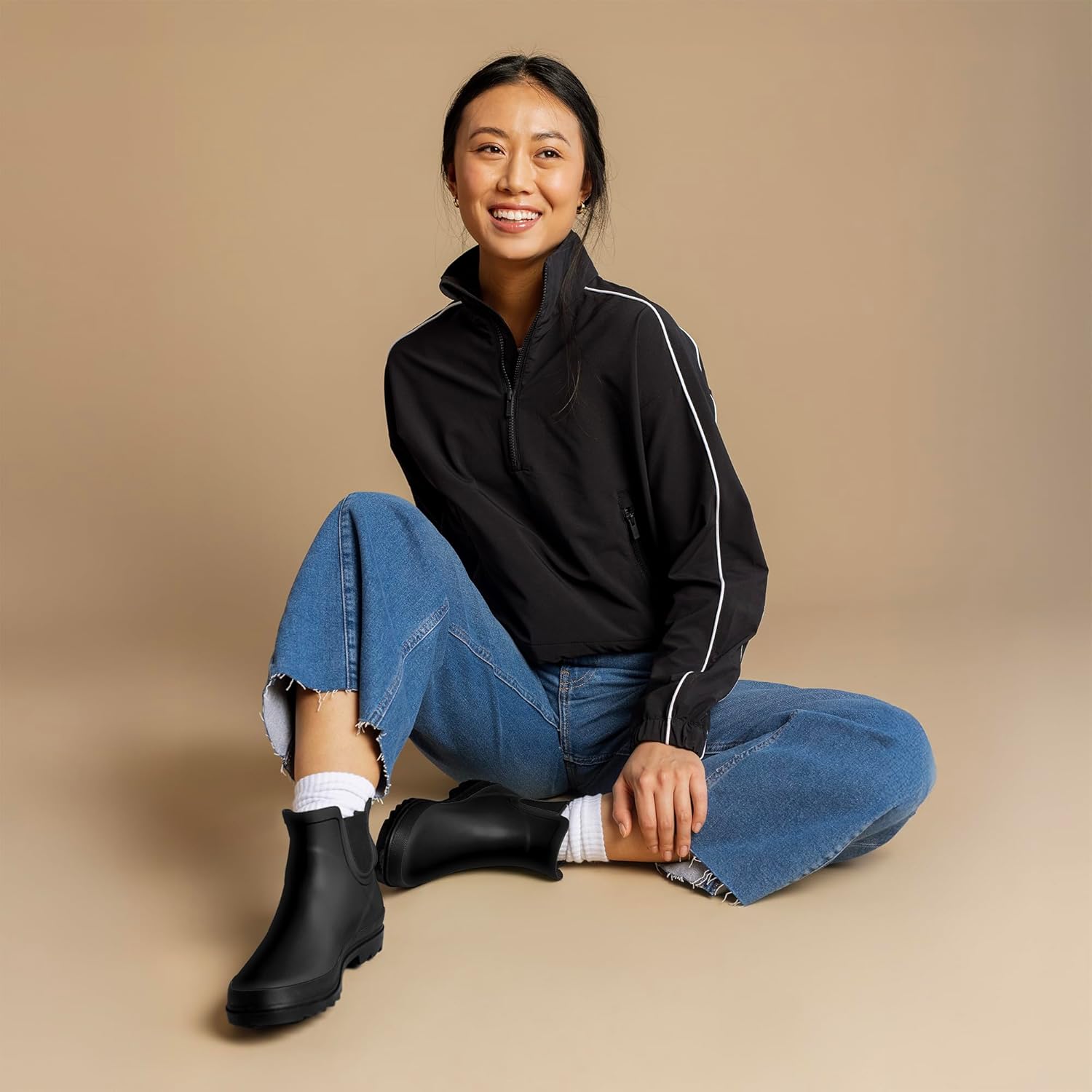 ShedRain Stylish Women's Chelsea Rain Boots – Short Waterproof Ankle Rubber Boots, Slip-On & Non-Slip for Garden, City & Outdoors