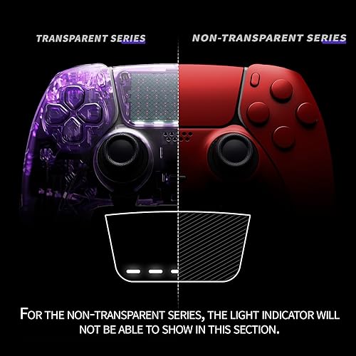 Miniatura 5 de eXtremeRate Full Set Shell with Buttons Touchpad Cover Compatible with ps5 Edge Controller, Black Custom Replacement Decorative Trim Shell Front