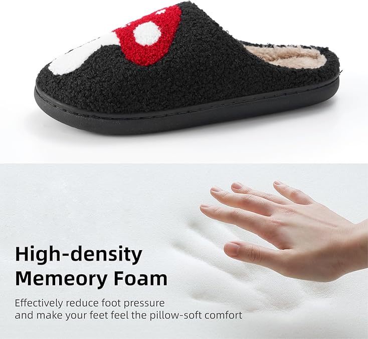 Riemot Pantoufles Chaudes En Fourrure Pour Homme Et Femme