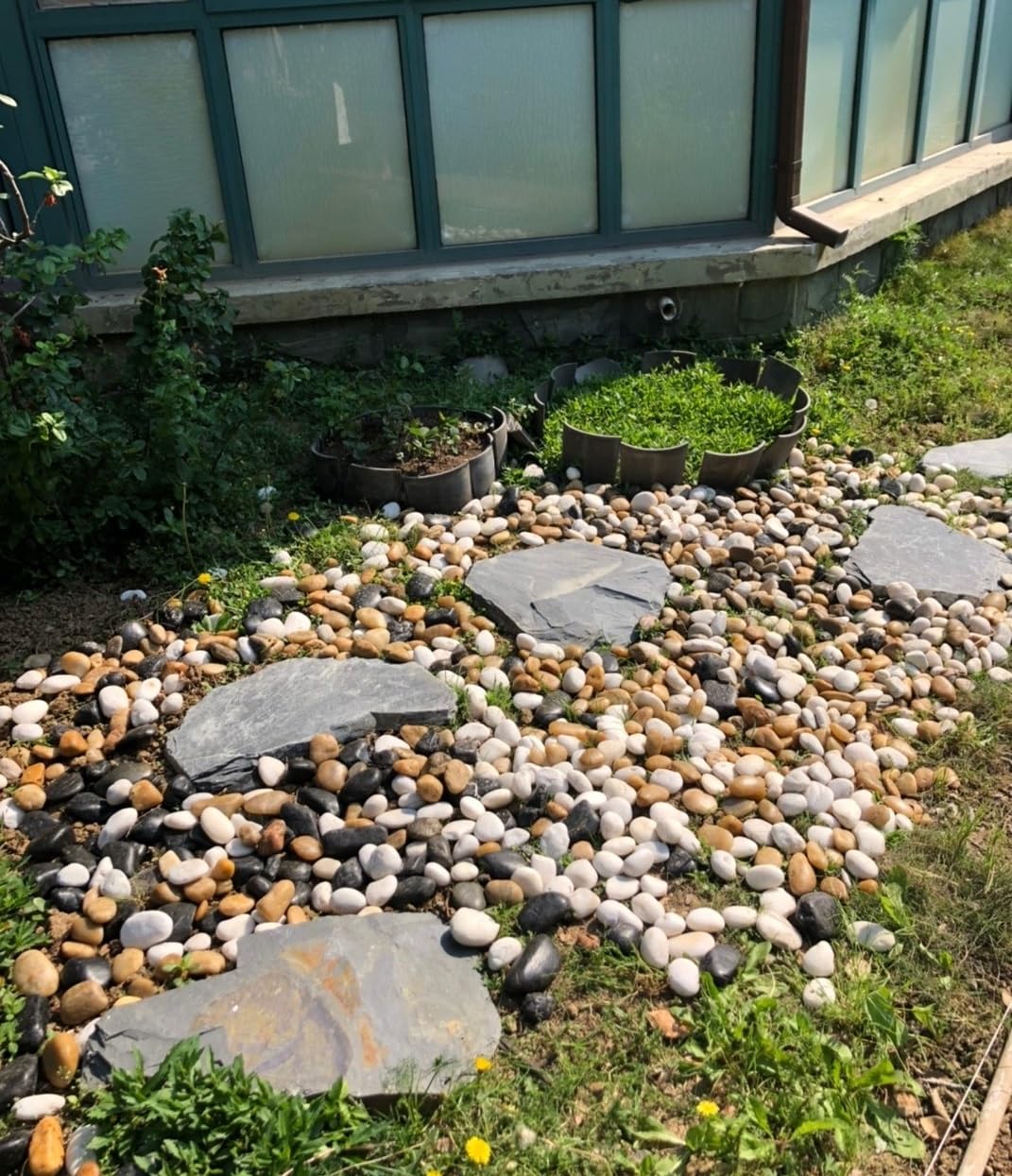 20 lbs Pebbles for Indoor Plants, 0.8-1.2 Inch Polished River Rocks Decorative Stones for Garden, Aquarium, Vase Fillers, Outdoor Landscaping and Backyard
