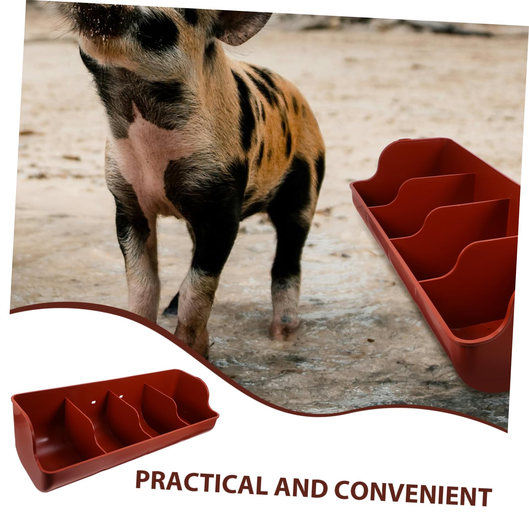 Supvox Kunststoffbehälter futterkrippe Tränke kälber futterkrippe Schaf Trog Ziege praktischer Schweinefutterautomat Futtermittel Geflügel füttern Spielzeug Trinkbrunnen Plastik