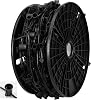 Brightown Commercial 250 FT C9/E17 Christmas Stringer Bulk Reel, C9 Light Sockets Set Spool with 12 Spacing, UL Listed Christmas Roof Lights Cord, SPT-1 8-Awg, Black