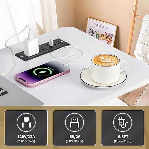 Miniatura 10 de Karl home Mesa auxiliar móvil de 31.5 pulgadas, escritorio para computadora con ruedas, altura ajustable, carrito de computadora portátil rodante,