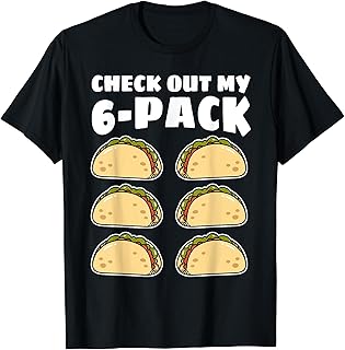 Funny Check Out My 6 Pack Taco Cinco de Mayo Boys Men T-Shirt