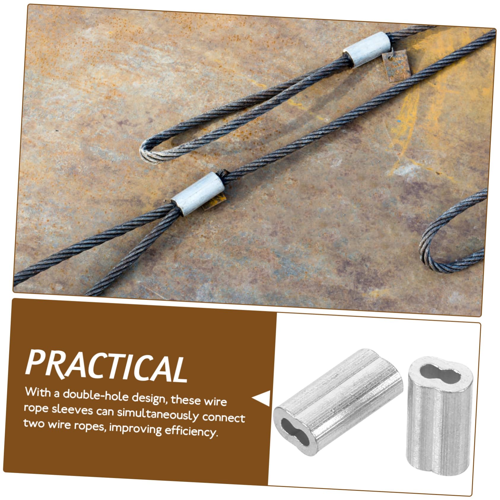 Kitchen-Dream 100x Aluminium-Crimphülsen Für 3 Mm Drahtseil & Kabel – Verzinkt, Korrosionsgeschützt, Für Elektro- & Outdoor-Projekte