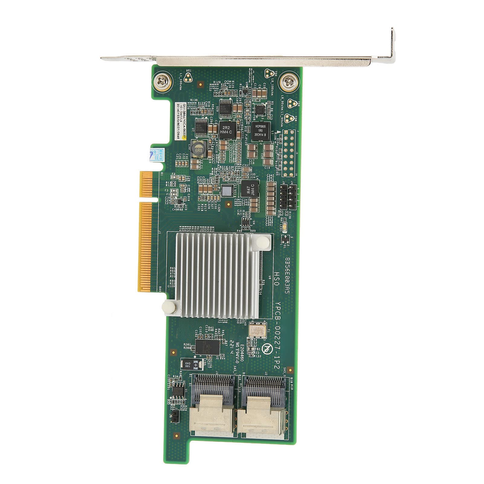 Fabater Scheda Array PCI E X8, Slot X8 X16 Compatibile con 2 Mini Interfacce SAS Supporto 16T Scheda Array SAS, Disco con velocità SSD 450M per Database Server Dispositivi di Archiviazione Elevata