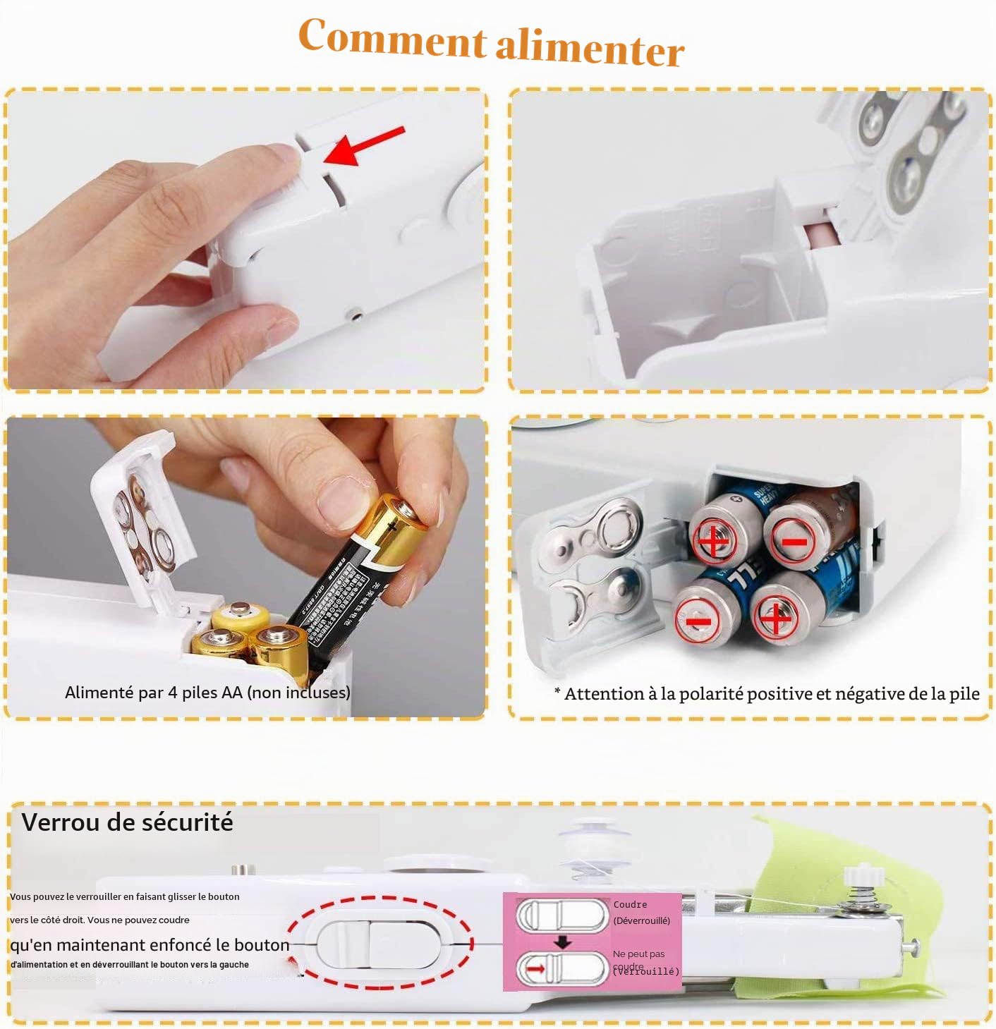 Machine à Coudre Manuelle, Mini Machine à Coudre Électrique Portable à Couture Rapide pour Adultes, Facile à Utiliser, Compacte et Légère, Idéale pour Vêtements, Tissus, Maison & Voyages