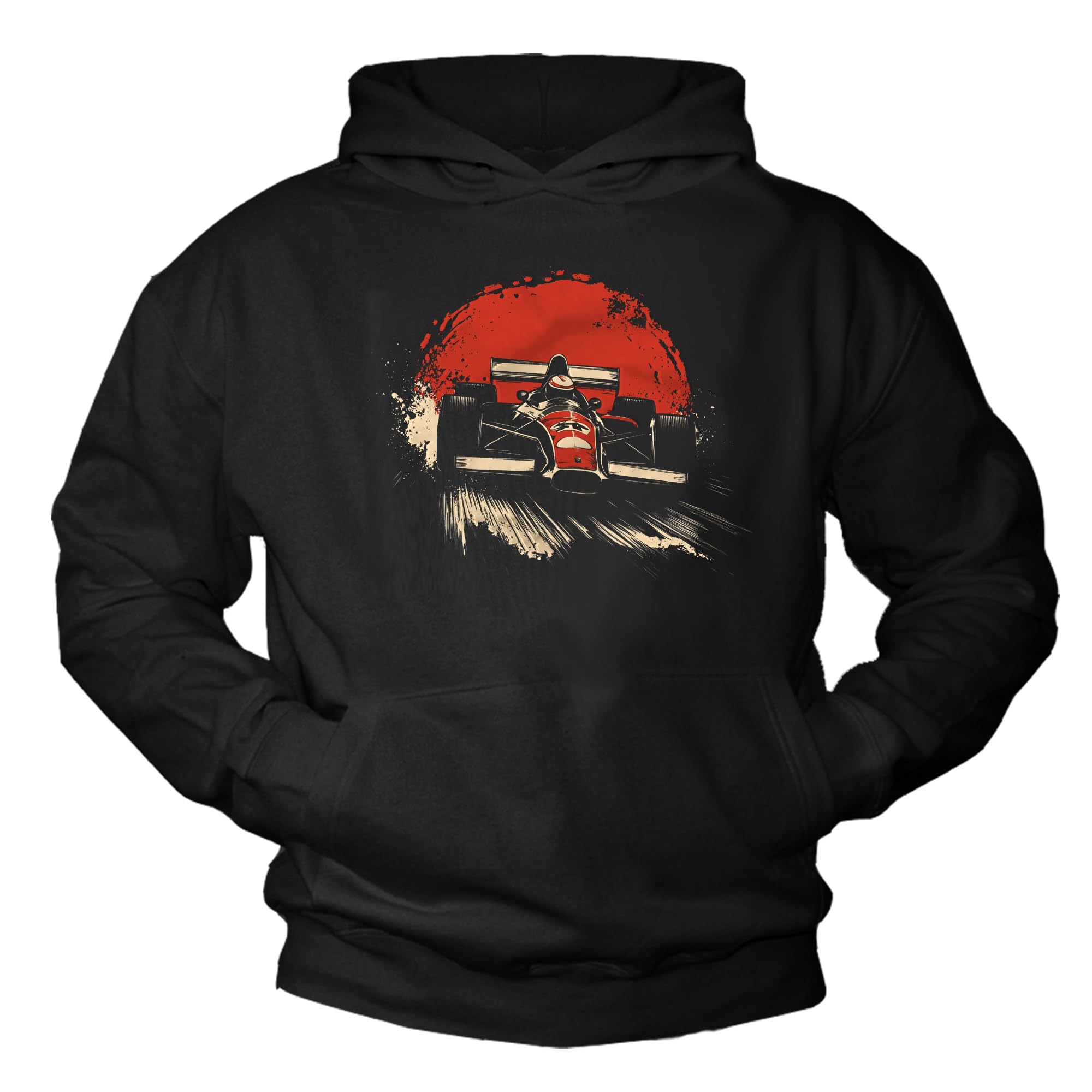 MAKAYA bluza z kapturem męska motorsport wyścigowy styl hoodie z nadrukiem samochodu wyścigowego miejsce 1