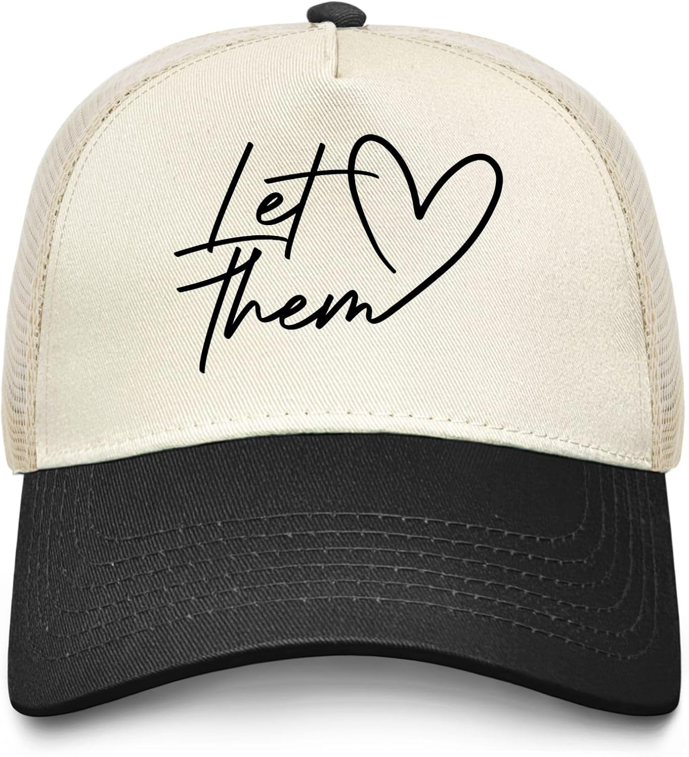 Let Them Trucker Hat Women Funny Mesh Hats for Summer