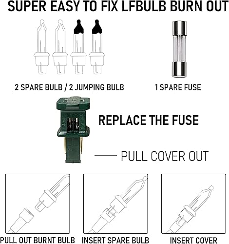Miniatura 3 de Dazzle Bright Luces de Navidad, 20 pies, 100 unidades, incandescentes, impermeables, enchufables, decoraciones de Navidad conectables para
