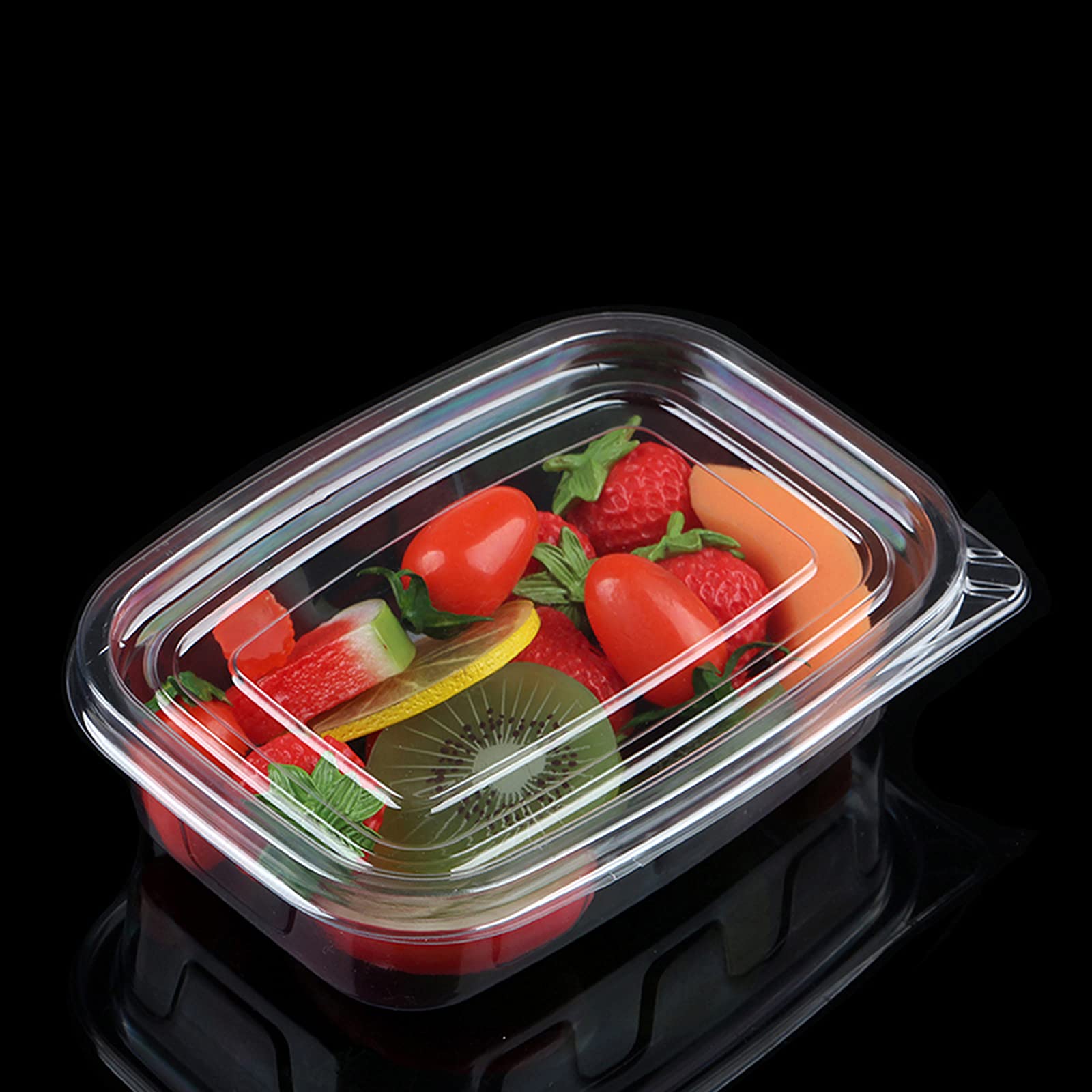 Pactive YCI85300 Showcase Deli Container Lid, Flat Lid For 3-compartment 48/64 Oz Containers, 9 X 7.38 X 0.19, Clear, 220/carton