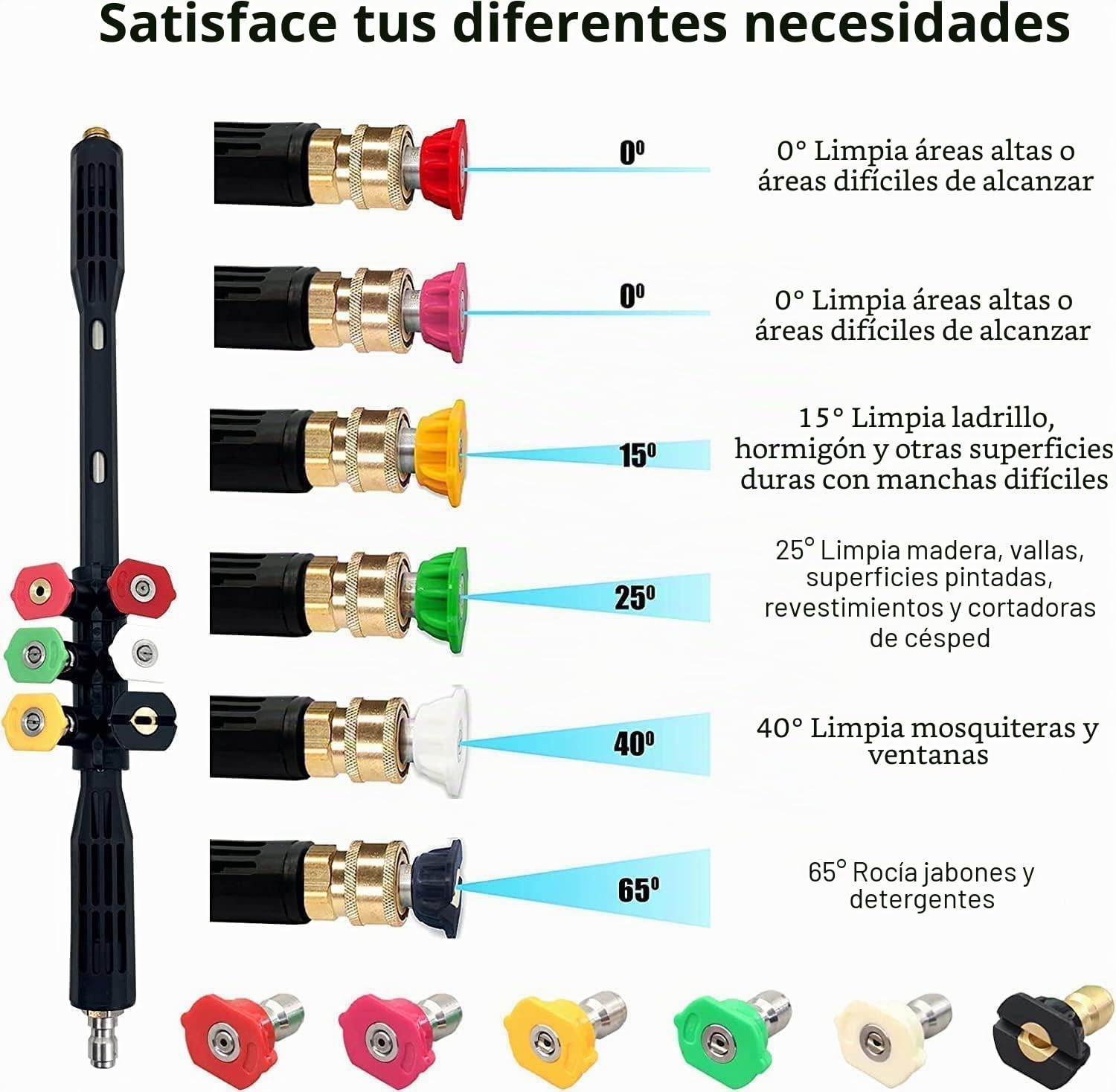 10 varillas de extensión para lavadora a presión Karcher compatible K Series (K2, K3, K4, K5, K6, K7), herramientas de limpieza de canalones 4000 PSI, lanza de extensión 1/4